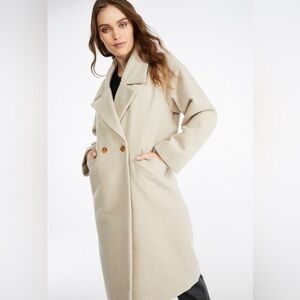 Just Fab Cream Coat NWT XL